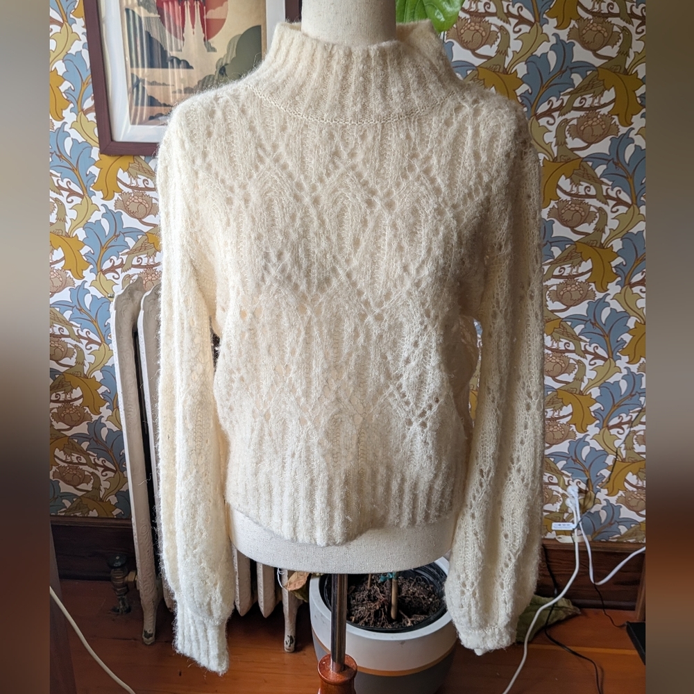 Reformation Cream Alpaca Sweater
